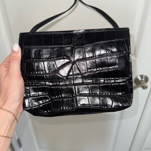 Black Crocodile Vince Handbag